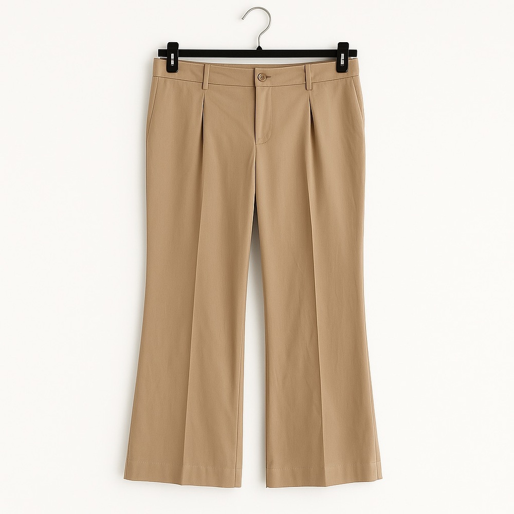 Design In Italy Ankle Wide Leg Tan Pants Size XL 🤎
